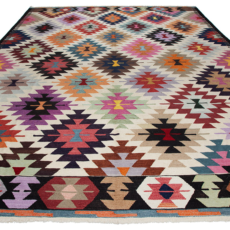 Nueva Alfombra Turca Kilim - 252 cm x 378 cm - K0092055