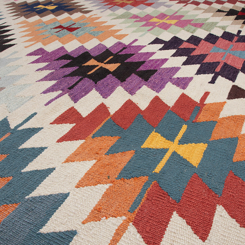 Nueva Alfombra Turca Kilim - 252 cm x 378 cm - K0092055