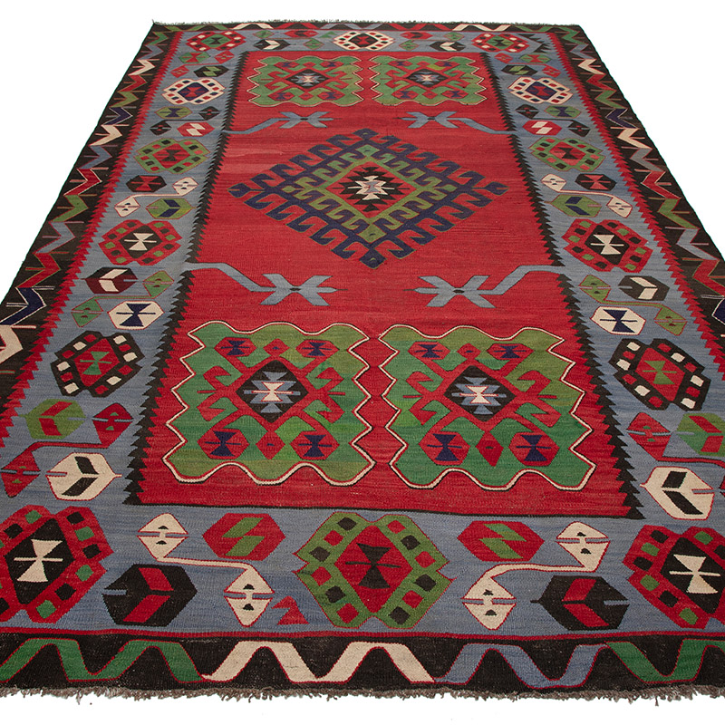 Vintage Oushak Kilim Rug - K0092058
