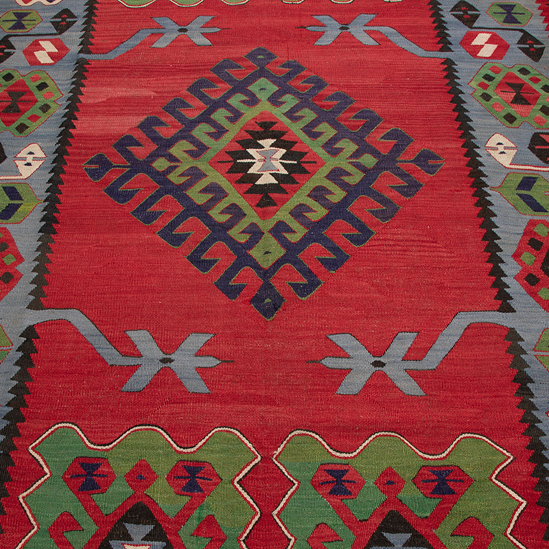 Vintage Oushak Kilim Rug - K0092058