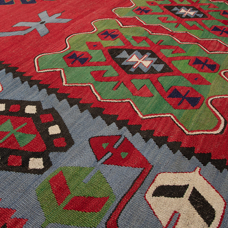 Vintage Oushak Kilim Rug - K0092058