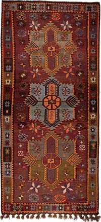 Vintage Kars Kilim Rug