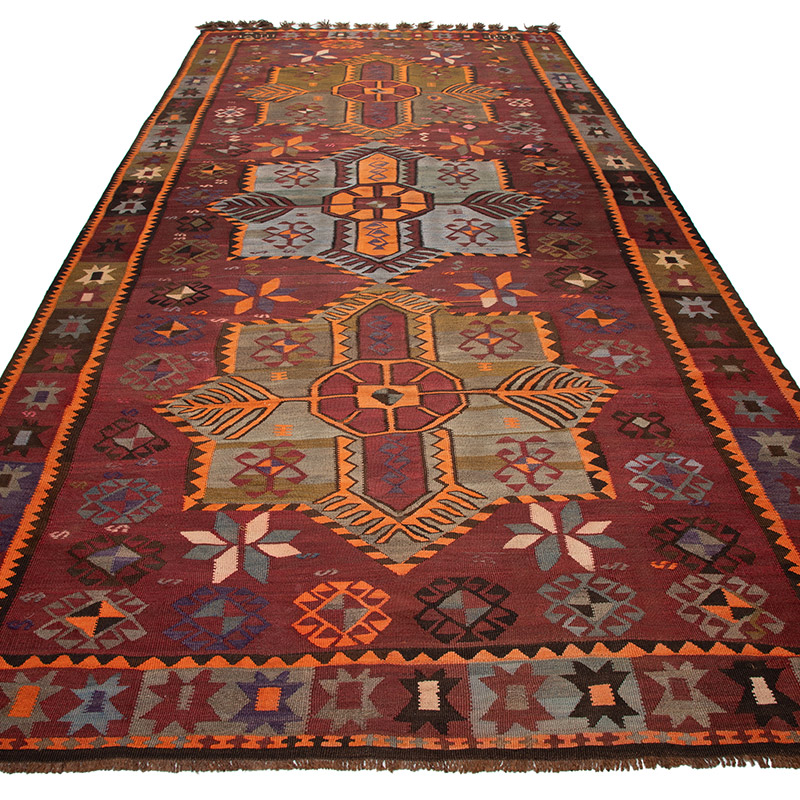 Vintage Kars Kilim Rug - K0092059