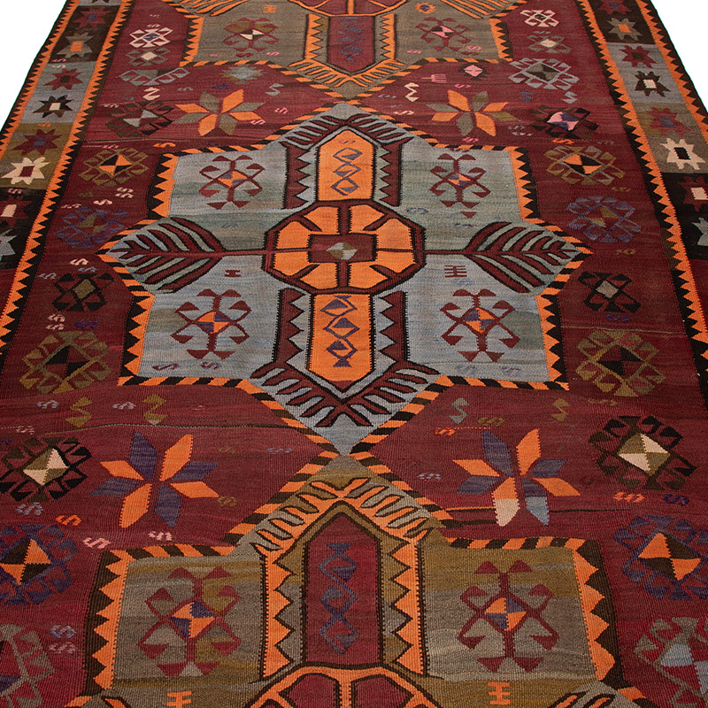 Vintage Kars Kilim Rug - K0092059