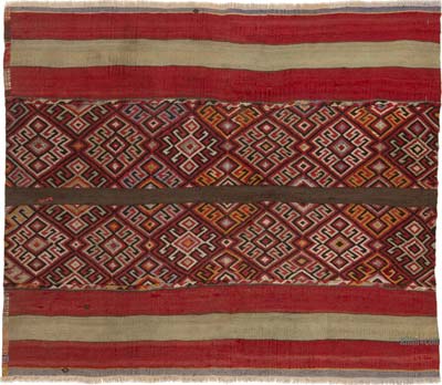 Vintage Sivas Kilim Rug - 4' 2" x 3' 11" (50" x 47")