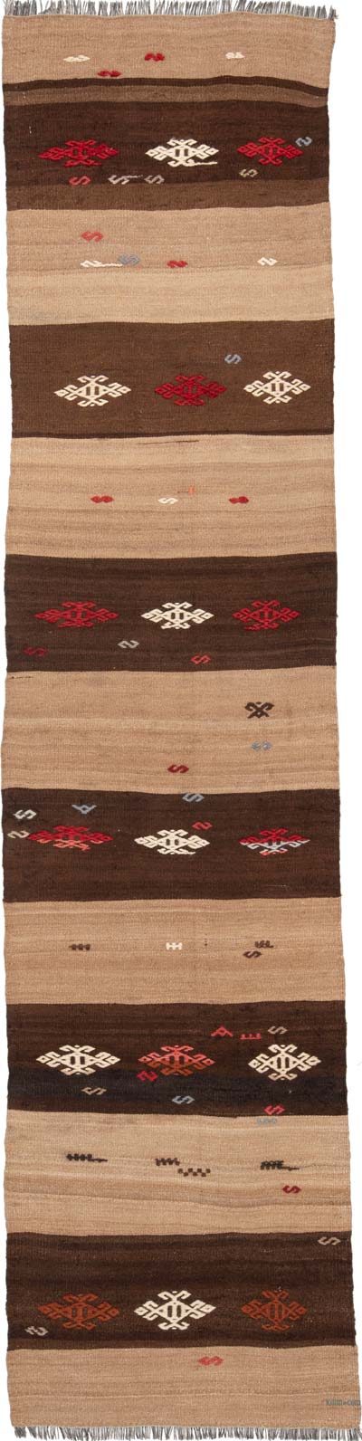 Vintage Konya Kilim Runner - 2' 2" x 9' 4" (26" x 112")