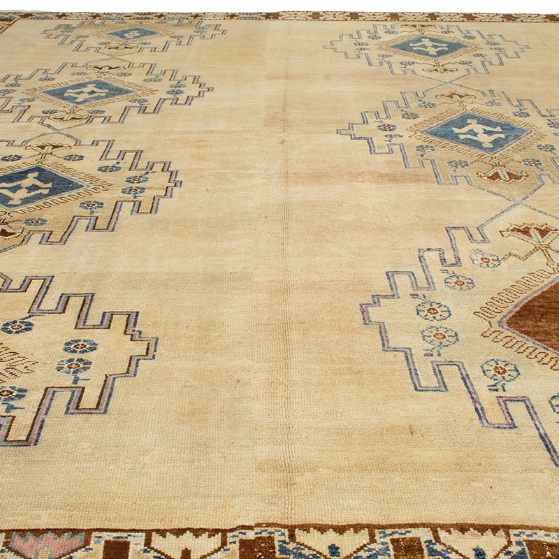 Alfombra Vintage Turca Anudada a Mano - 350 cm x 380 cm - K0092075