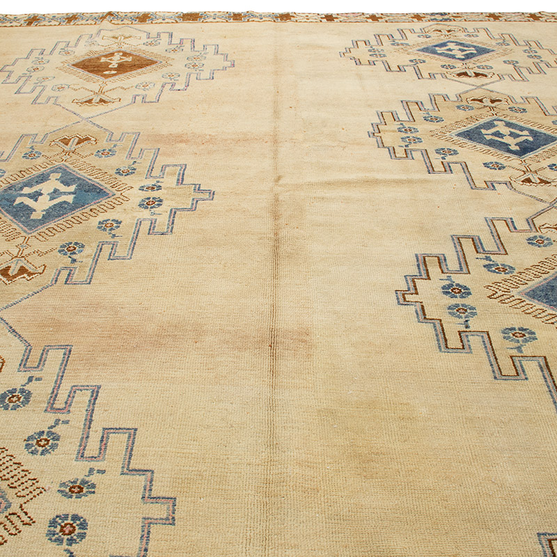 Alfombra Vintage Turca Anudada a Mano - 350 cm x 380 cm - K0092075