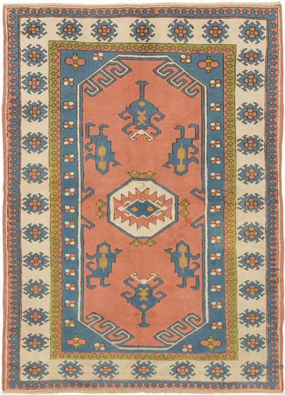 Alfombra Vintage Turca Anudada a Mano - 166 cm x 226 cm