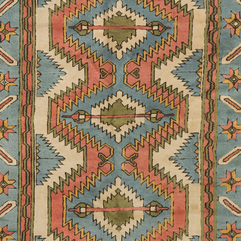 Alfombra Vintage Turca Anudada a Mano - 154 cm x 196 cm - K0092077