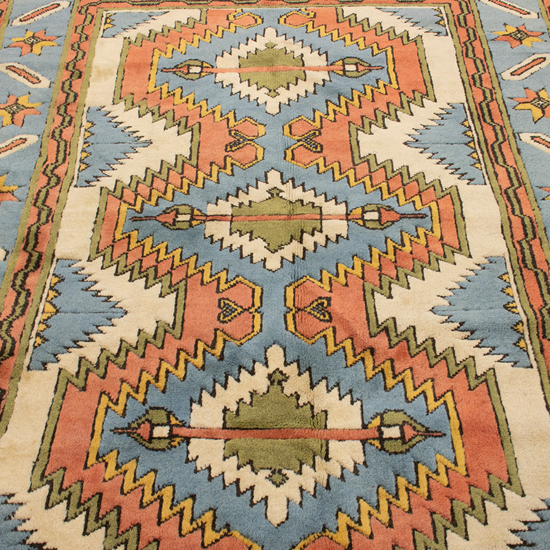 Alfombra Vintage Turca Anudada a Mano - 154 cm x 196 cm - K0092077