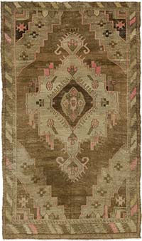 Vintage Turkish Hand-Knotted Rug - 7' 9" x 12' 8" (93" x 152")