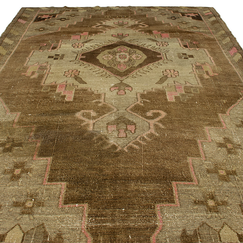 Alfombra Vintage Turca Anudada a Mano - 235 cm x 387 cm - K0092083