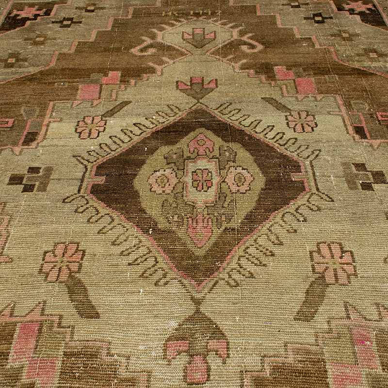 Alfombra Vintage Turca Anudada a Mano - 235 cm x 387 cm - K0092083