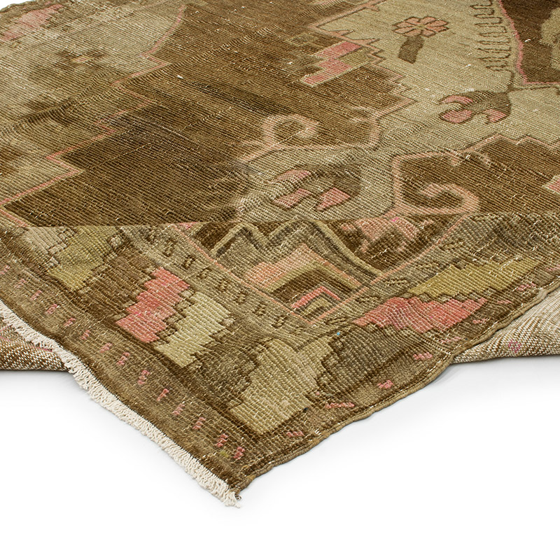 Alfombra Vintage Turca Anudada a Mano - 235 cm x 387 cm - K0092083
