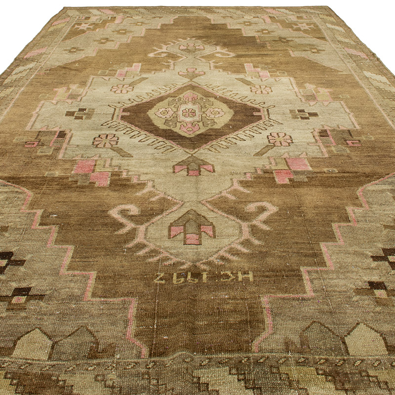 Alfombra Vintage Turca Anudada a Mano - 235 cm x 387 cm - K0092083