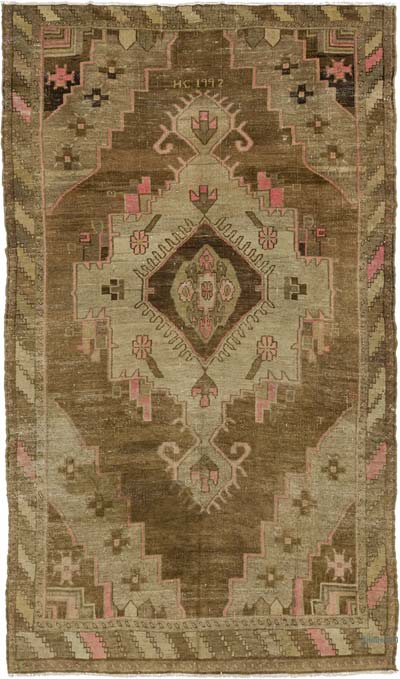 Vintage Turkish Hand-Knotted Rug - 7' 9" x 12' 8" (93" x 152")