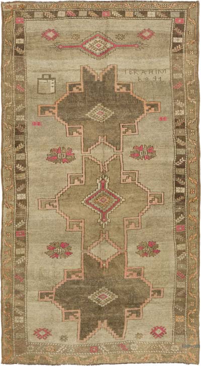 Vintage Turkish Hand-Knotted Rug - 6' 5" x 11' 6" (77" x 138")