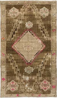 Vintage Turkish Hand-Knotted Rug - 6' 3" x 10' 5" (75" x 125")