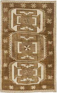 Vintage Turkish Hand-Knotted Rug - 5' 3" x 8' 4" (63" x 100")