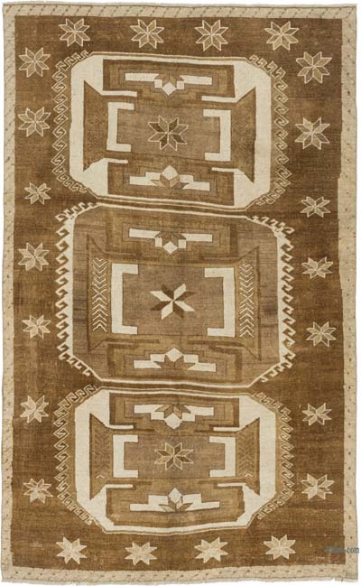 Vintage Turkish Hand-Knotted Rug - 5' 3" x 8' 4" (63" x 100")