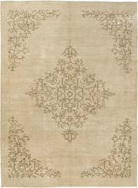 Vintage Turkish Hand-Knotted Rug - 6' 9" x 8' 11" (81" x 107")