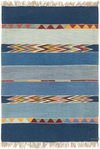 New Handwoven Turkish Kilim Rug - 3' 1" x 4' 4" (37" x 52")