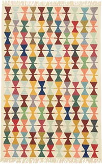 New Handwoven Turkish Kilim Rug - 4'  x 6' 1" (48" x 73")