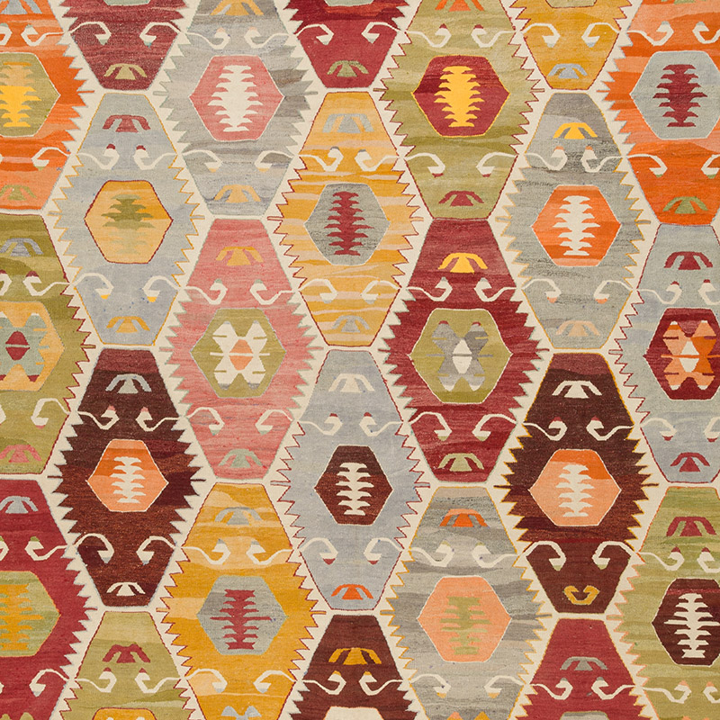 New Turkish Handwoven Kilim Rug - 10' 5" x 12' 6" (125" x 150") - K0092107