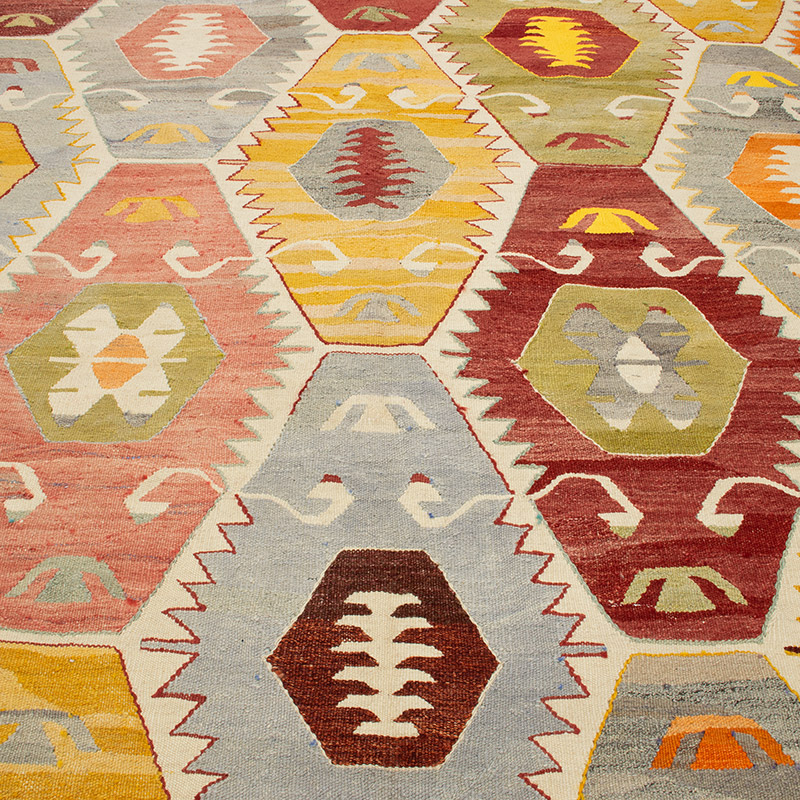 New Turkish Handwoven Kilim Rug - 10' 5" x 12' 6" (125" x 150") - K0092107
