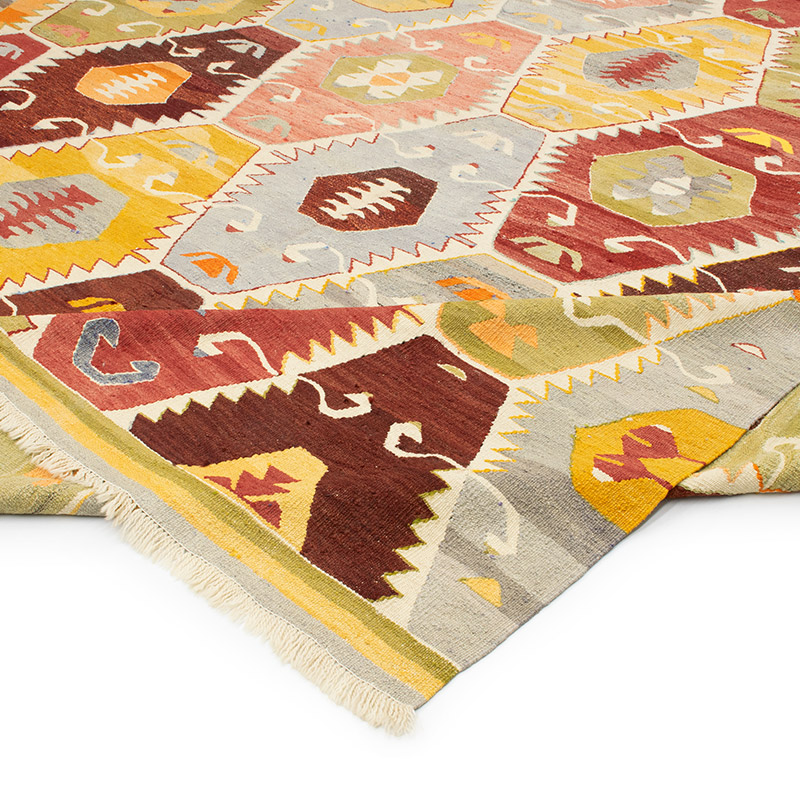 New Turkish Handwoven Kilim Rug - 10' 5" x 12' 6" (125" x 150") - K0092107