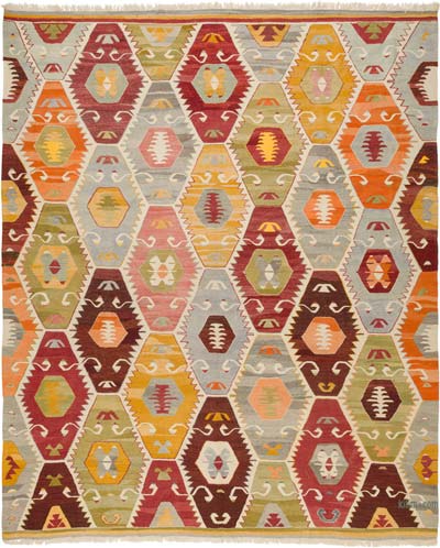 New Turkish Handwoven Kilim Rug - 10' 5" x 12' 6" (125" x 150")