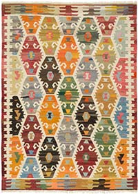 New Turkish Handwoven Kilim Rug - 8' 6" x 11' 7" (102" x 139")