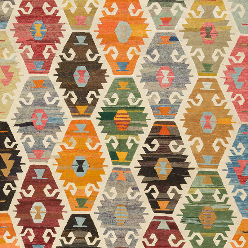 New Turkish Handwoven Kilim Rug - 8' 6" x 11' 7" (102" x 139") - K0092108