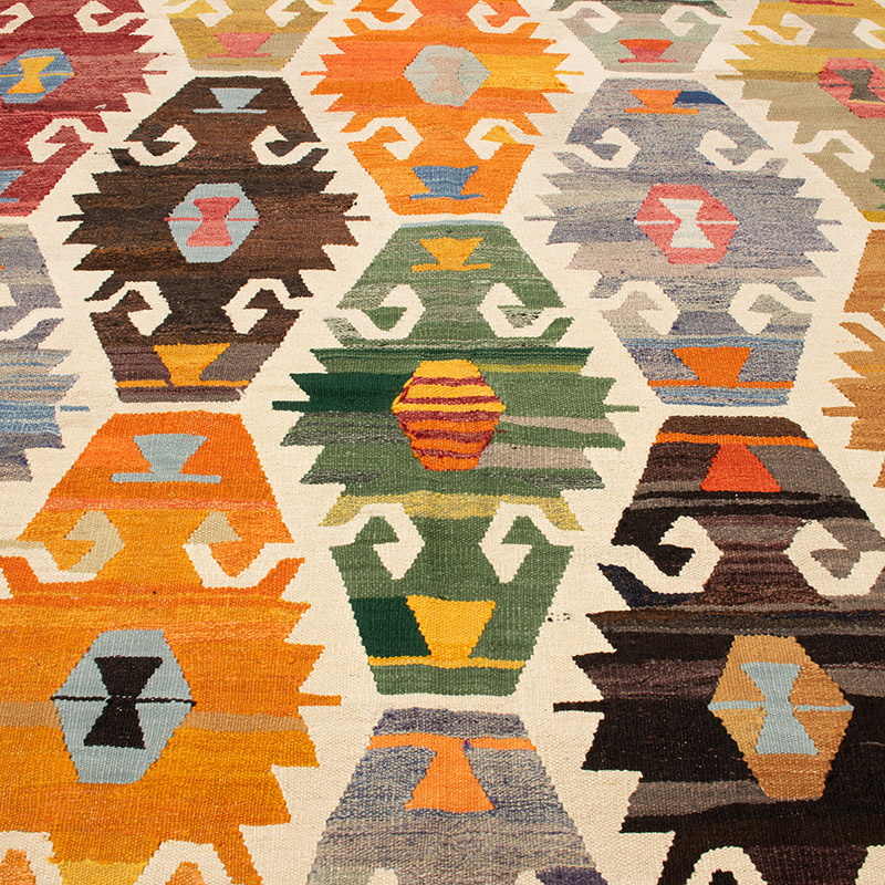 New Turkish Handwoven Kilim Rug - 8' 6" x 11' 7" (102" x 139") - K0092108