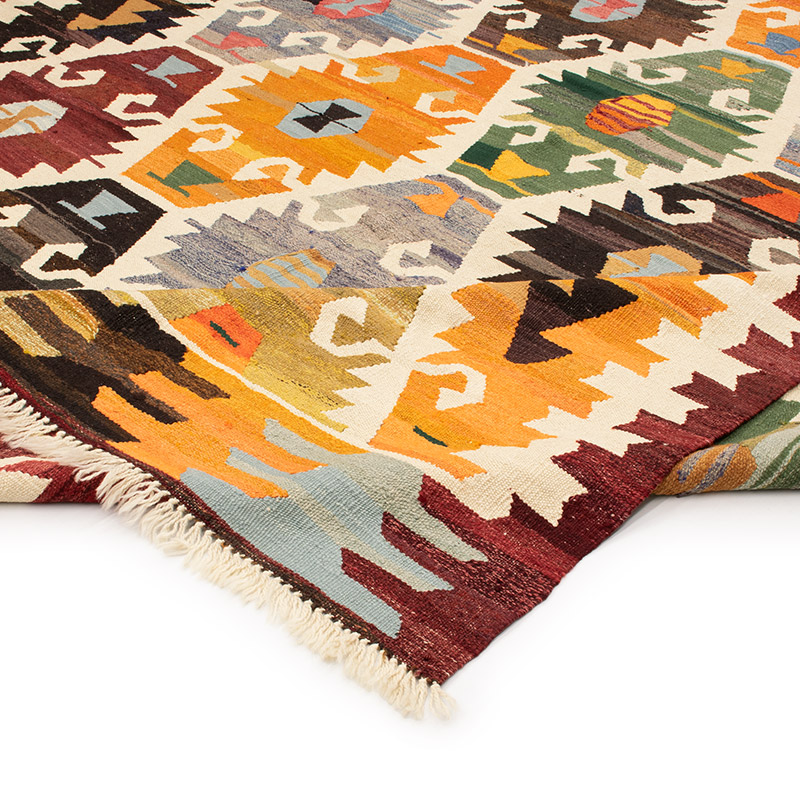 New Turkish Handwoven Kilim Rug - 8' 6" x 11' 7" (102" x 139") - K0092108