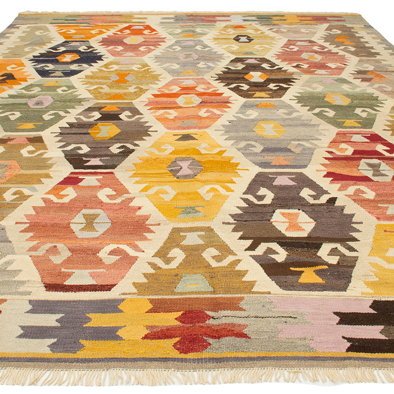 New Turkish Handwoven Kilim Rug - 8' 7" x 11' 6" (103" x 138") - K0092109