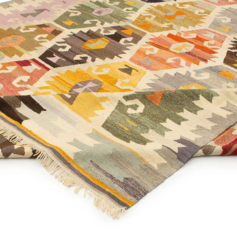 New Turkish Handwoven Kilim Rug - 8' 7" x 11' 6" (103" x 138") - K0092109