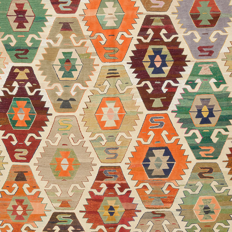 New Turkish Handwoven Kilim Rug - 8' 10" x 11' 5" (106" x 137") - K0092110