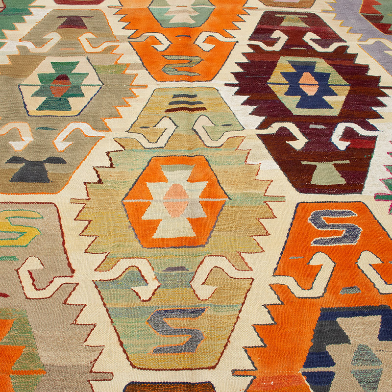 New Turkish Handwoven Kilim Rug - 8' 10" x 11' 5" (106" x 137") - K0092110