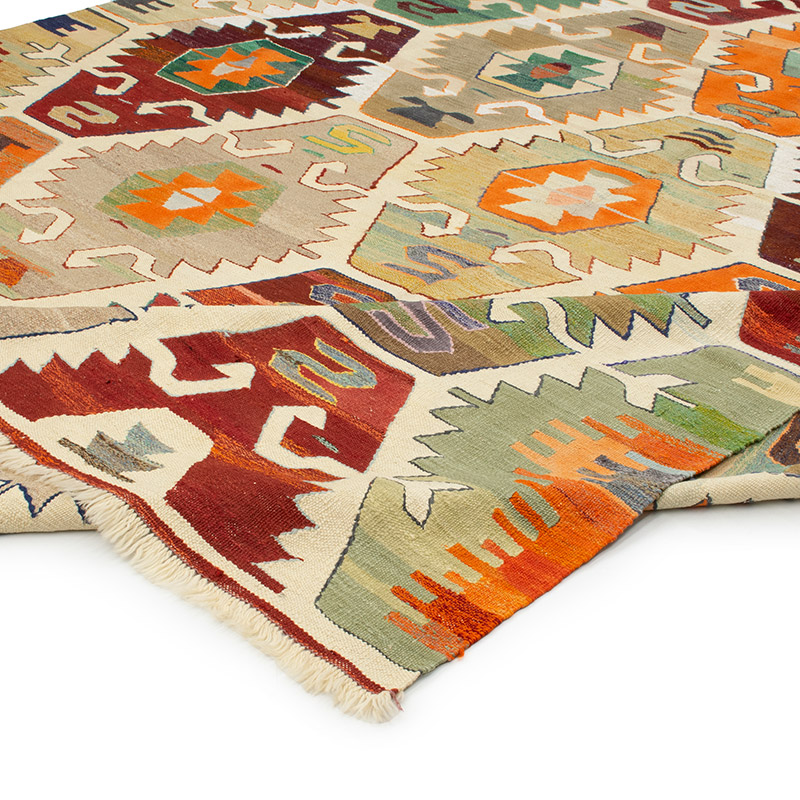 New Turkish Handwoven Kilim Rug - 8' 10" x 11' 5" (106" x 137") - K0092110