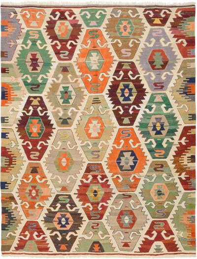 New Turkish Handwoven Kilim Rug - 8' 10" x 11' 5" (106" x 137")