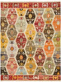 New Turkish Handwoven Kilim Rug - 13' 7