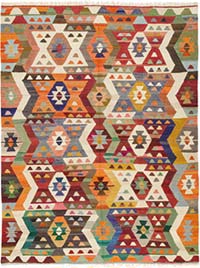 New Turkish Handwoven Kilim Rug - 8' 8" x 11' 2" (104" x 134")
