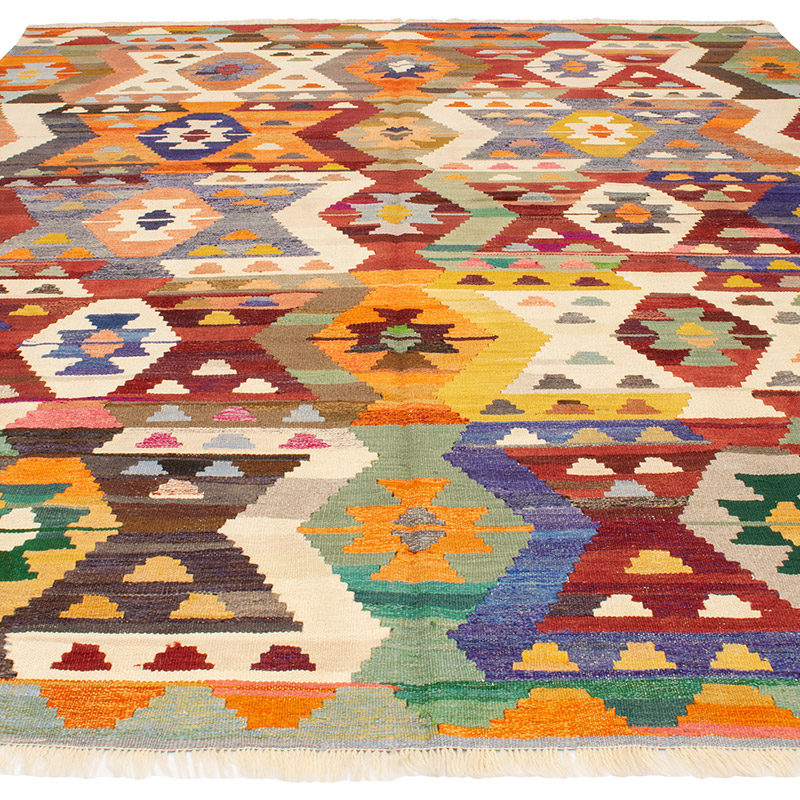 New Turkish Handwoven Kilim Rug - 8' 8" x 11' 2" (104" x 134") - K0092112
