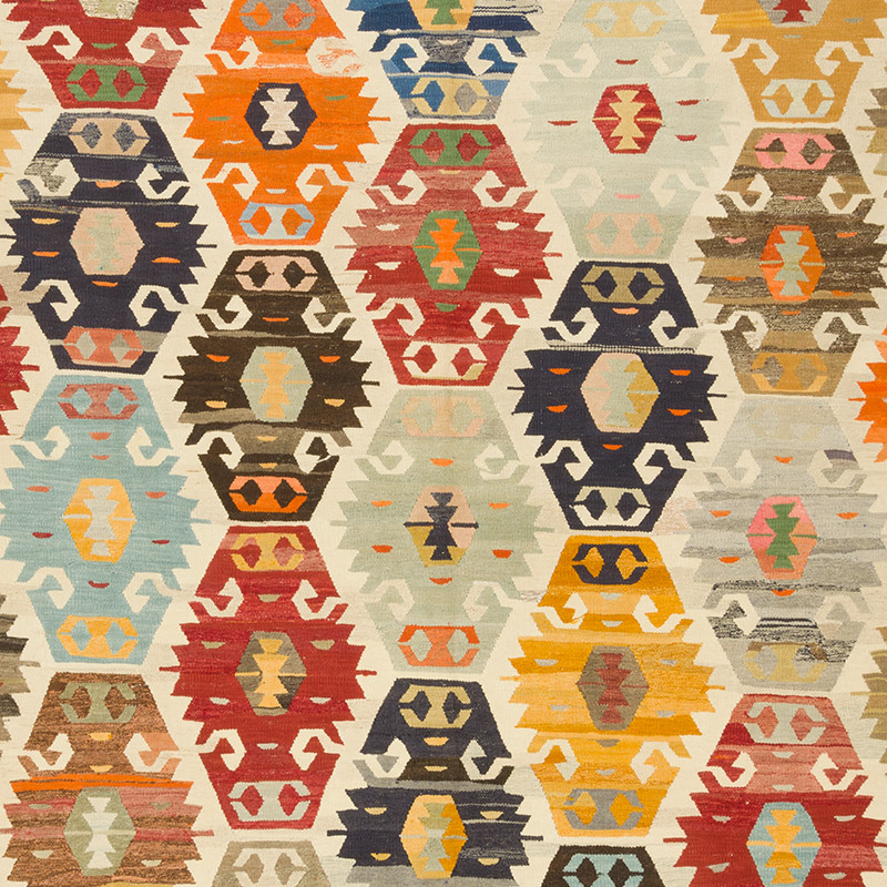 New Turkish Handwoven Kilim Rug - 8' 9" x 10' 5" (105" x 125") - K0092113