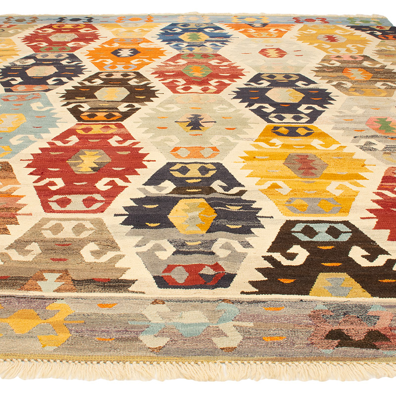 New Turkish Handwoven Kilim Rug - 8' 9" x 10' 5" (105" x 125") - K0092113