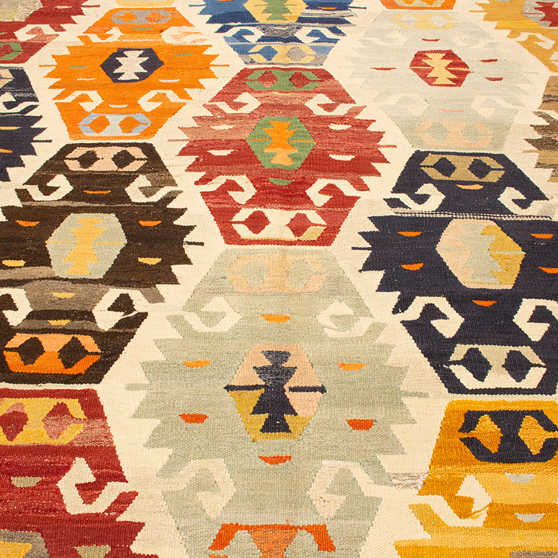New Turkish Handwoven Kilim Rug - 8' 9" x 10' 5" (105" x 125") - K0092113