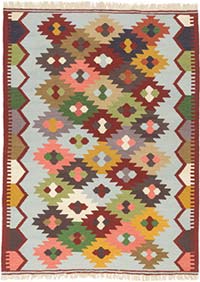 New Turkish Handwoven Kilim Rug - 6'  x 8' 1" (72" x 97")