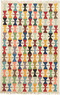 New Handwoven Turkish Kilim Rug - 4'  x 6' 2" (48" x 74")